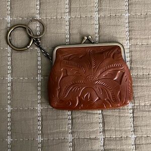Patricia Nash Florence Leather Kiss Lock Coin Wallet NWOT